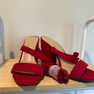 Lulu's Vibrant Red Heeled Sandals